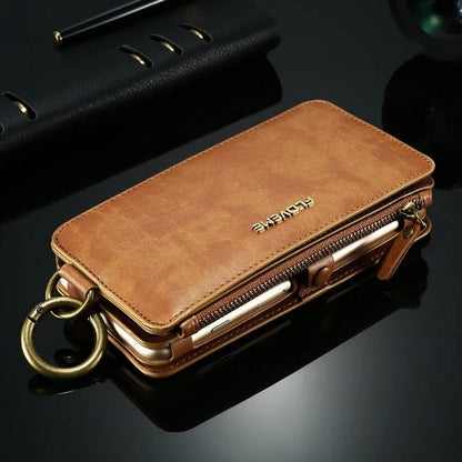 Étui de luxe en cuir PU pour 8 Plus X XR XS Max 11, portefeuille à rabat, housses pour 8 7 Plus 6s SE, pochette Capinhas