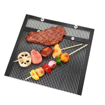 BBQ Grill Mesh Bag - Non-stick Grid Mat for Grilling Veggies