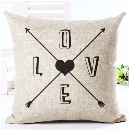 Letter black and white home pillowcase