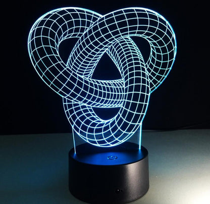 Kno 2 - 3D Optisk illusion LED-lampa Hologramm