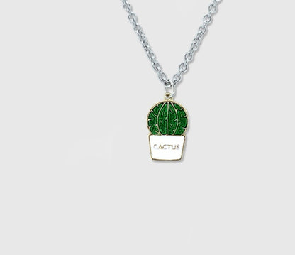 Plant Cactus Necklace Men\'s Fashion Accessories Hip Hop Cute