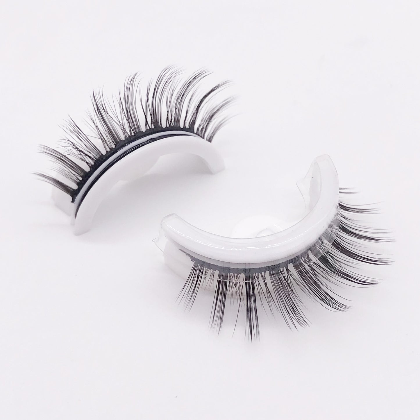 Återanvändbara 3D Mink Lashes naturliga falska ögonfransar Självhäftande falska limmar fria lass Makeup ögonfrans Extens Silk ögonfransar