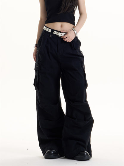 American Retro Hot Girl Multi-pocket Cargo Pants