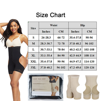 Kvinnor Shapewear High Waist Butt Lifter Magekontroll Underkläder Workout Midjetränarkorsett