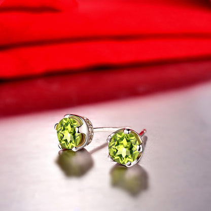 Peridot s925 örhängen i sterling silver