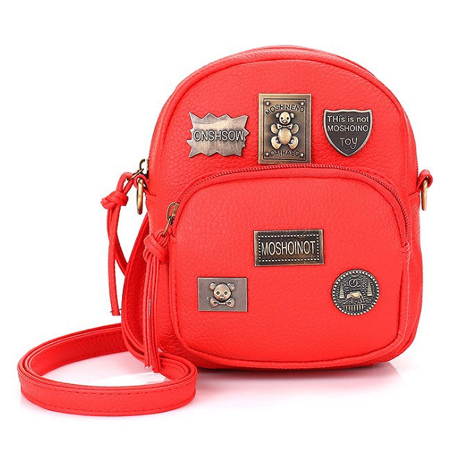 Spring bag women new version of Korean fashion tide badge, Mini Shoulder Bag vertical type square oblique cross packet