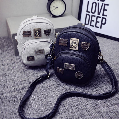 Spring bag women new version of Korean fashion tide badge, Mini Shoulder Bag vertical type square oblique cross packet