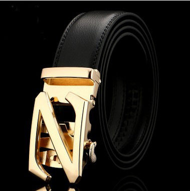 Men's leather two-layer leather belt Business Korean classic hot pants belt suit belt