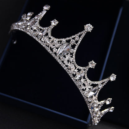 Koreanska prinsessan Brud Bröllop Tiara smycken håraccessoarer QUEEN CROWN diamantkrona