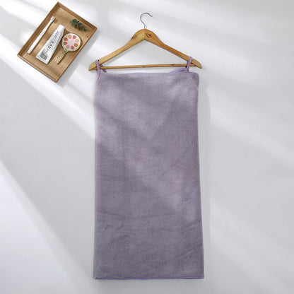 Coral Fleece Women's Sling Bath Towel Can Be Worn For Bathing