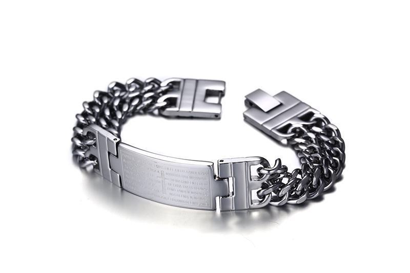 Bracelet homme écriture croisée