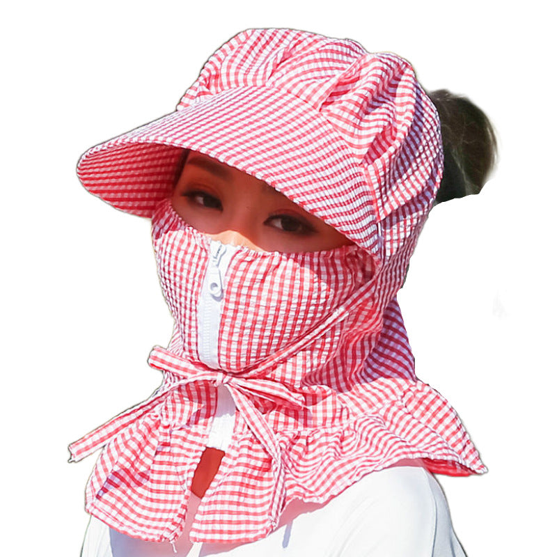 Chapeau de protection solaire femme couverture visage été