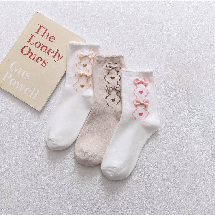 Chaussettes fille nœud