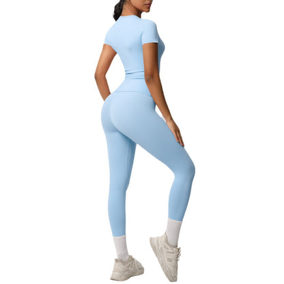 C it all Stretch Sports T-Shirt & High Waist Yoga Pants Set