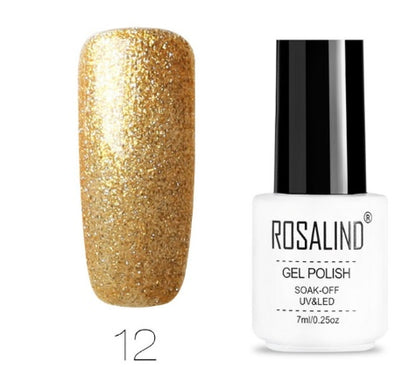 ROSALIND 7ML Pure Colors series Gel Nail Polish 01-58 UV&LED Lamp For Nail Extensions Gel Lacquer Varnishes Need Base Top Art