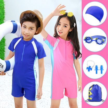 Children's sun protection one-piece swimsuit