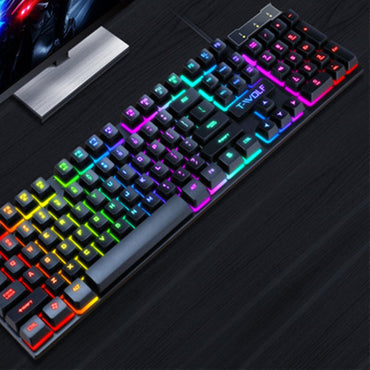 Gaming Usb Luminous Wired Keyboard Flytande Manipulator 