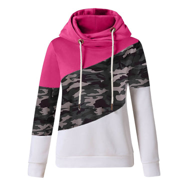 Sweat-shirt à capuche camouflage pour femme