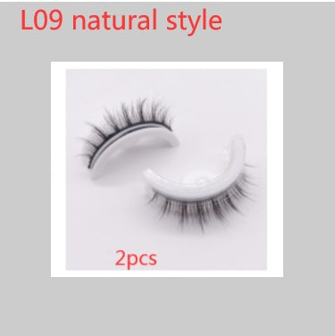 Återanvändbara 3D Mink Lashes naturliga falska ögonfransar Självhäftande falska limmar fria lass Makeup ögonfrans Extens Silk ögonfransar