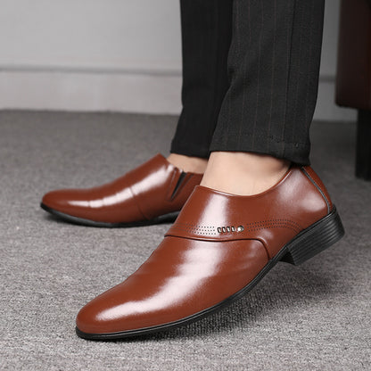 Chaussures décontractées à bout pointu pour hommes, chaussures en cuir pour hommes