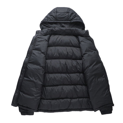 Hooded Cotton Jacket Men's Warm Quilted Jacket