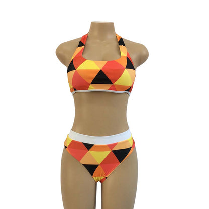 Hög midja Vintage Bikini Set Baddräkt Baddräkt Badkläder för kvinnor 