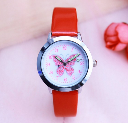 Montres pour enfants montre à Quartz pour écolières filles montre à Quartz mignon coloré cadran papillon montre étanche 