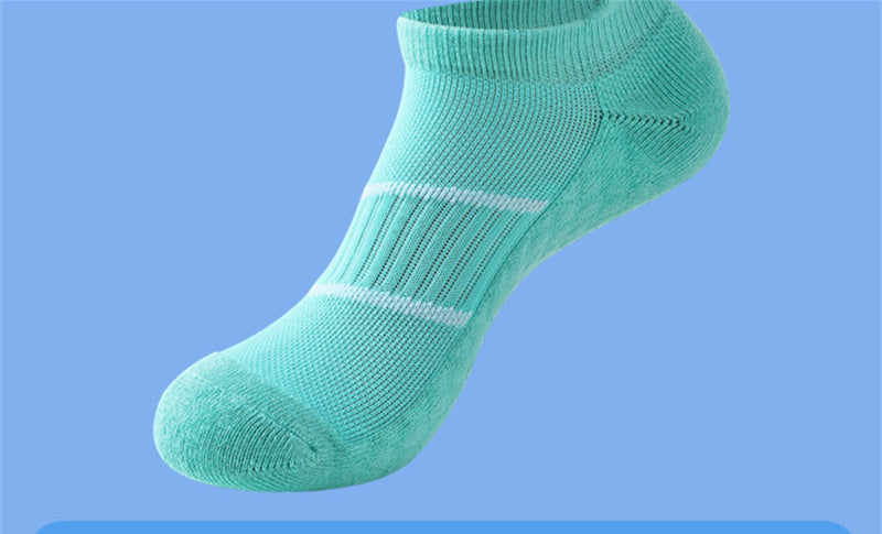 Chaussettes de sport à bas de serviette pour hommes, couleur unie