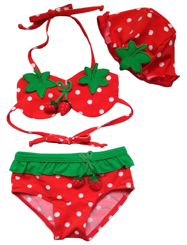 Strawberry children's swimsuit