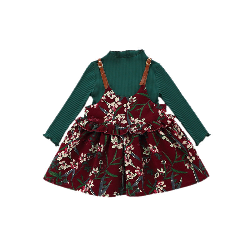 Robe pour bébé, jupe pour fille, vêtements d'automne pour bébé de 1-2-3 ans, vêtements pour enfants, un morceau de E3087