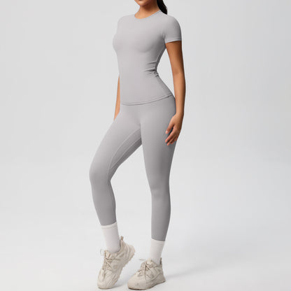 C it all Stretch Sports T-Shirt & High Waist Yoga Pants Set