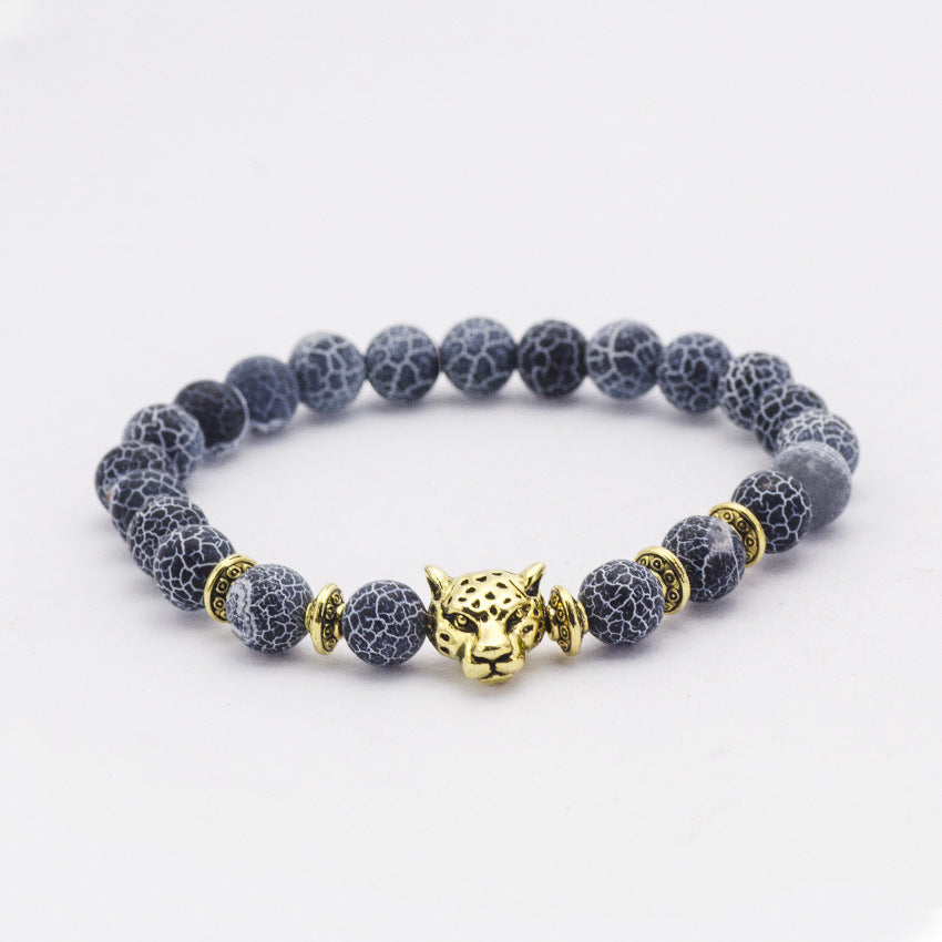 Natural Stone Owl Head Yoga Bracelet