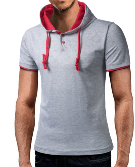 Mens Hoodie Slim T-Shirt