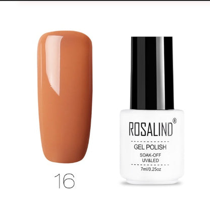 ROSALIND 7ML Pure Colors series Gel Nail Polish 01-58 UV&LED Lamp For Nail Extensions Gel Lacquer Varnishes Need Base Top Art