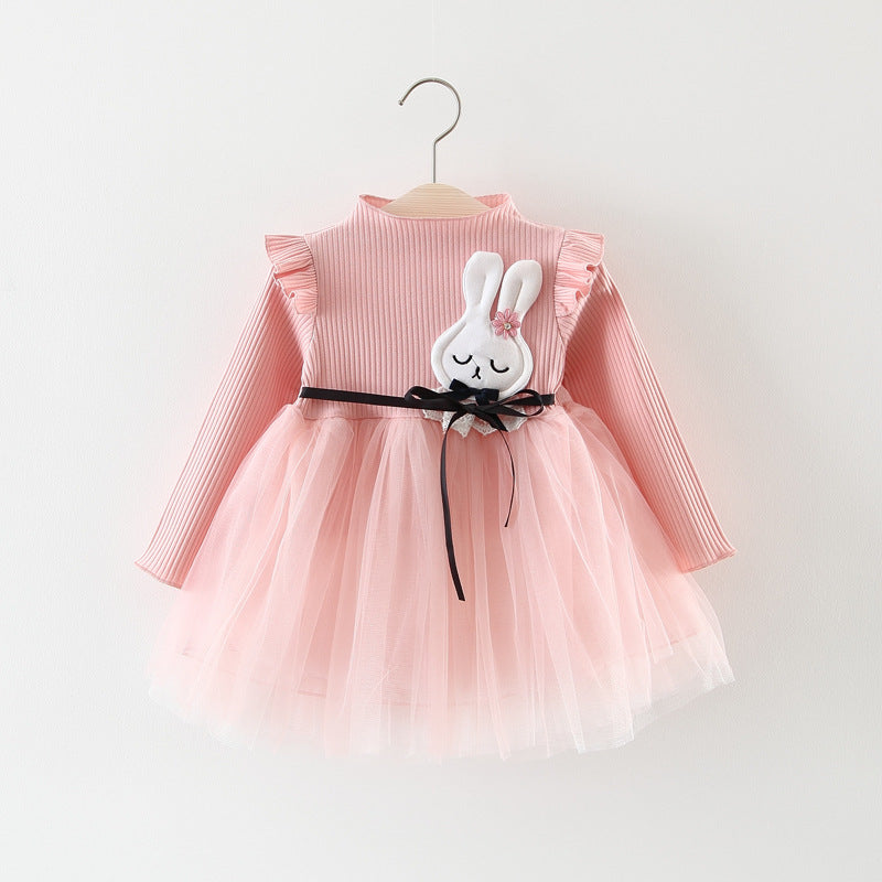 Automne fille robe de princesse bébé fille jupe gaze fille enfants 0-1-2-3 ans bébé fille robe