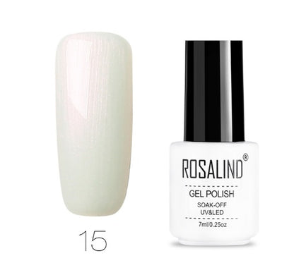 ROSALIND 7ML Pure Colors series Gel Nail Polish 01-58 UV&LED Lamp For Nail Extensions Gel Lacquer Varnishes Need Base Top Art