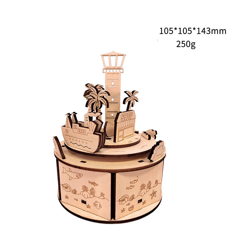 Wooden Music Box Series Manual Diy 3d Puzzles