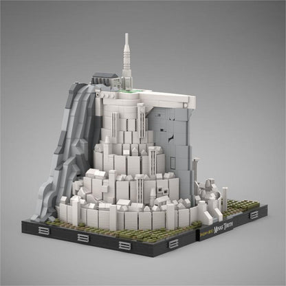 Vit stadsbyggnad Minas Tirith-leksak