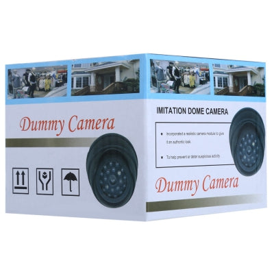 Realistic Dummy Surveillance Security Fisheye Camera with Flashing LED Light