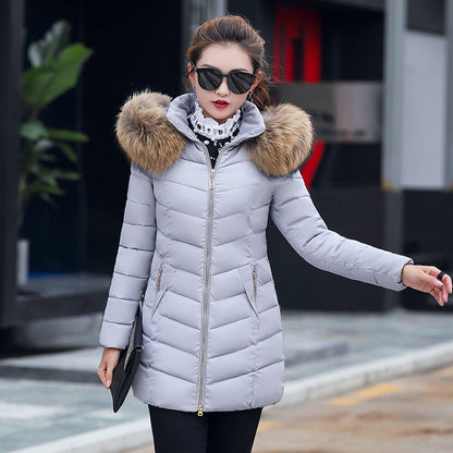 Veste d'hiver femmes mode mince longue coton rembourré veste à capuche parka femme ouate veste d'extérieur manteau d'hiver femmes 