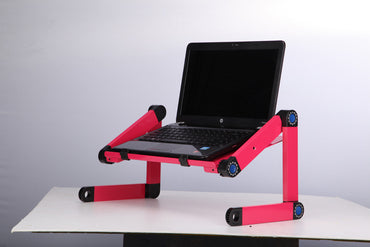 Laptopställ med justerbart, hopfällbart och ergonomiskt designstativ för bärbar dator, för ultrabook, netbook eller surfplatta med musmatta