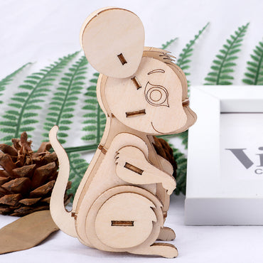 Children's DIY Wooden Toys, Wooden Toy Models, Three-dimensional Puzzles, Assembling Insect Models