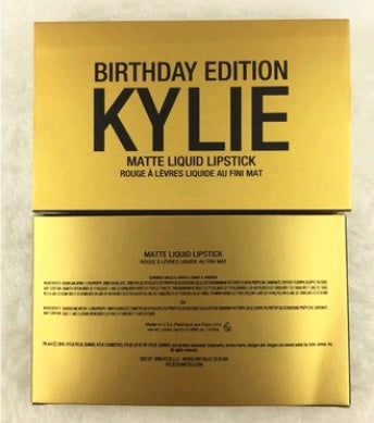 KYLIE6 färg läppglans set, 6 Kelly guld, 6 silver, rött 6 läppglans läppstift