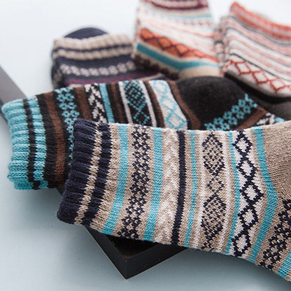 Winter Thick Warm Stripe Wool Socks