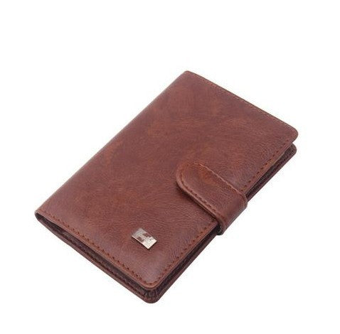 Portefeuille pour hommes en cuir PU avec couverture de passeport