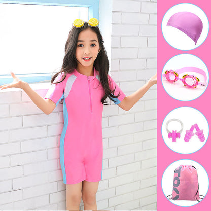 Children's sun protection one-piece swimsuit