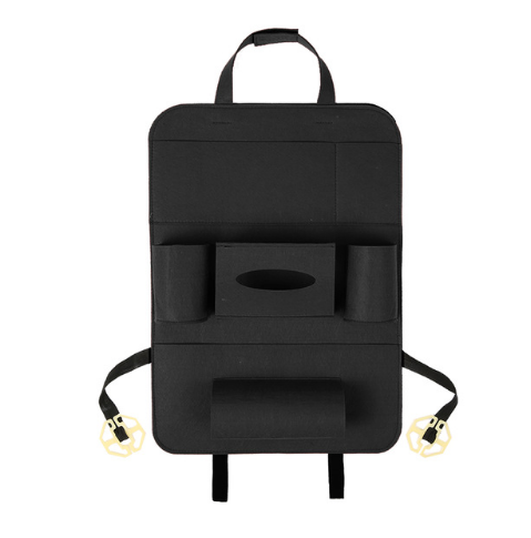 Organisateur de siège arrière de voiture, support de style de voiture, siège multi-poches, rangement en feutre de laine, sac multifonction d'accessoires de véhicule