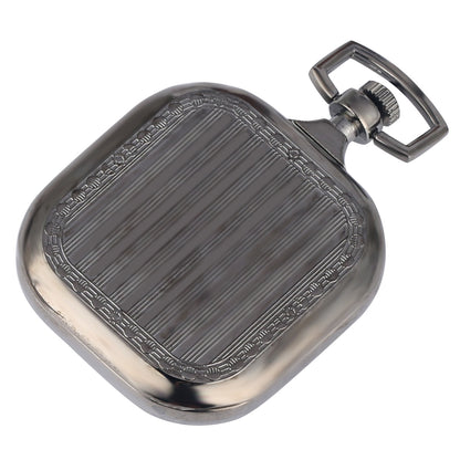 Retro square manual mechanical big pocket watch