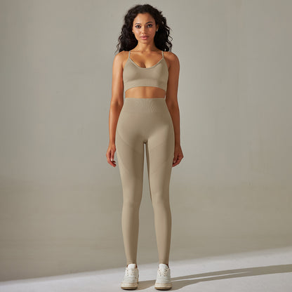 Ensemble de vêtements de Yoga, pantalon serré de levage du dos de sport sans couture