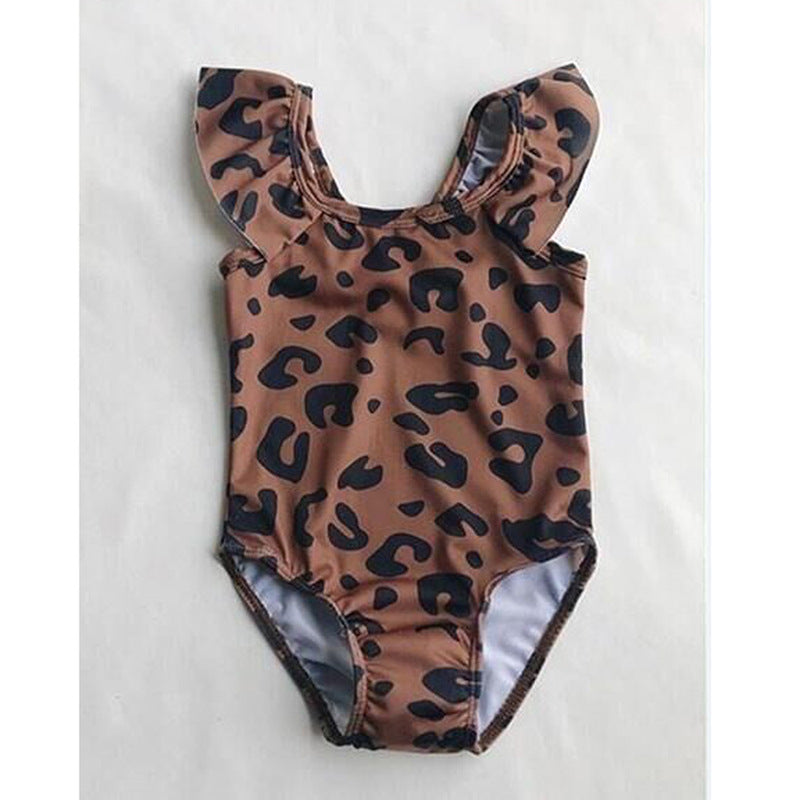 Children's leopard print swimsuit